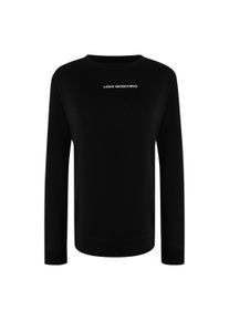 Love Moschino Unisex Sweatshirt met lange mouwen en klein logo voor volwassenen (Zwart)