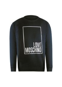 Love Moschino Heren Box Logo Sweatshirt (Zwart)