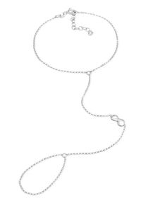 Schmuckset Elli "Armband Handchain Infinity 925 Silber" Gr. 16, silber, Schmuck_Sets, Damen, 16, Silber 925 (Sterlingsilber), Schmuckset