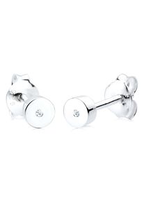 Paar Ohrstecker Elli DIAMONDS "Ohrringe Diamant Wei&szlig; Brillantschliff (0.01 ct) 925 Sterling Silber", silber, Ohrringe, Damen, Silber 925 (Sterlingsilber), Paar Ohrstecker
