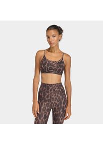 Sport-BH adidas Performance "OPTIME ESSENTIALS WORKOUT LEOPARD BH, LEICHT ST&Uuml;TZEND", Damen, Gr. XS, N-Gr, braun (earth strata, schwarz), Obermaterial: 85% Polyester, 15% Elasthan, BHs Sport-BH