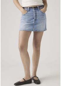 Levi's Jeansrock LEVI'S "ICON SKIRT", Damen, Gr. 32, aligned smoke, Web, Obermaterial: 100% Baumwolle, kurz, R&ouml;cke Jeansrock, mit Used-Effekten und ausgefransten Kanten
