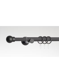 Gardinenstange Liedeco "Stilgarnitur "Kugel" ausziehbar 16/19 mm", steingrau, &Oslash;:19mm, Eisen, Gardinenstangen, Gardinenstange, teleskopisch ausziehbar