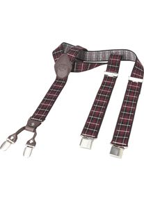 Hosentr&auml;ger Jan Vanderstorm "Hosentr&auml;ger OLIVUR", Herren, Gr. 130, rot (rot kariert), Obermaterial: 87% Polyethylen PE. 13% Elasthan EL., Hosentr&auml;ger Hosentr&auml;ger