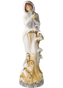 Sammelfigur Goebel "Figur Alphonse Mucha - Winter", bunt, B:9,5cm H:31,5cm T:10cm, Porzellan, Dekofiguren, Sammelfigur