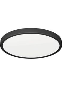 Eglo Aufbauleuchte "Fueva 6 Deckenleuchte, Aufbaulampe, Badlampe Decke, Kunststoff, IP44", schwarz, 1, &Oslash; 27,8cm H: 2,5cm, 1 Stk., Leuchten, Aufbauleuchte - H2,5 x &Oslash;27,8 cm - schwarz - 14,2W inkl., Aufbauleuchte