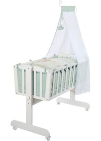 Stubenbett Roba "Woodland Buddies, Komplettwiegenset", Baby, Gr. B/H/L: 53cm, kein H&auml;rtegrad, woddland buddies, Babybetten Stubenbett, mit Komplettausstattung