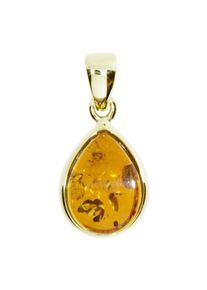 Kettenanh&auml;nger OSTSEE-SCHMUCK "- Classic 12 x 9 mm - Gold 333/000 - Bernstein" Gr. 22, gold (gold 333, goldfarben, gelb), Schmuckanh&auml;nger, Damen, Gelbgold 333, Kettenanh&auml;nger