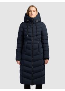 Steppmantel Khujo "INGRAM5", Damen, Gr. M (38), blau (port blau), Steppware, Obermaterial: 100% Polyester. Futter: 100% Nylon. Wattierung: 100% Polyester, unifarben, wadenlang, elastischer Bund, M&auml;ntel Steppmantel, aus pflegeleichter Kunstfaser, Steppware, wadenlanger Schnitt