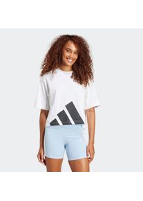 T-Shirt adidas Sportswear "ESSENTIALS BIG LOGO BOYFRIEND", Damen, Gr. XS, schwarz-wei&szlig; (wei&szlig;, schwarz), Obermaterial: 100% Baumwolle, normal, Rundhals, Shirts T-Shirt
