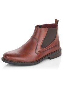 Chelseaboots Rieker, Herren, Gr. 46, braun, Leder, unifarben, Schuhe Chelseaboots, mit Stretcheinsatz