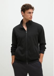 Marc O'Polo Sweatjacke MARC O'POLO, Herren, Gr. S, schwarz, Interlock, Obermaterial: 97% Baumwolle, 3% Elasthan, Sweatjacken Sweatjacke