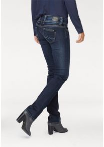 Straight-Jeans Pepe Jeans "VENUS", Damen, Gr. 27, L&auml;nge 32, blau (h06 stretch ultra schwarz), Denim/Jeans, Obermaterial: 98% Baumwolle, 2% Elasthan, unifarben, regular fit lang, Jeans Straight-Jeans, mit schmalem Bein