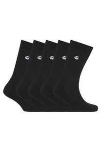 G-Star Raw Socken G-STAR "KILN, 5 PACK SPORTS SOCKS", Herren, Gr. 40-43, schwarz, Baumwollmischung, unifarben, Socken Socken, unifarben, mit Logostickerei