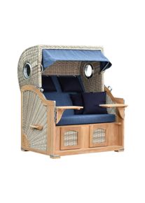 DeVries Strandkorb - 140x161x160cm - dunkelblau -