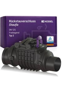 Kessel Staufix R&uuml;ckstauverschluss 730125 DN 125, mit 2 Kunststoffklappen, freiliegende Abwasserleitung