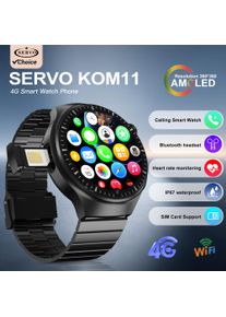 SERVO Android Smart Watch Phone 4G 2GB+32GB 1.62-inch Amoled Screen GPS WIF One SIM Standby Smartwatch Cellphones for Sports