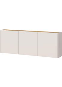 Schuhschrank Germania "Libbiano", beige (kaschmir, navarra, eiche, nachbildung), B:138cm H:52cm T:25cm, Holzwerkstoff, Schr&auml;nke, Schuhschrank, Flurschrank, Soft-close, verstellb. B&ouml;den, in 3 H&ouml;hen, 2- oder 3-t&uuml;rig