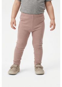Leggings Wheat "Wool Leggings Agi", M&auml;dchen, Gr. 122, N-Gr, rosa (dry rose), Jersey, Obermaterial: 100% Wolle, unifarben, figurbetont kn&ouml;chellang, Hosen Leggings