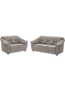 Sit & More Polstergarnitur SIT & MORE "Savona", beige (hellgrau), H:90cm T:90cm, Sitzm&ouml;bel-Sets, Polstergarnitur, Set: 2- & 3er-Sofa, mit Federkern