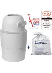 Windeleimer Chicco "Odour Off", Baby, Gr. B/H/T: 47cm, grau, Kunststoff, M&uuml;lleimer Windeleimer, inkl. 1 Pack M&uuml;llbeutel Odouzr off; teilweise aus recyceltem Material