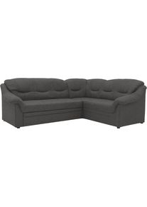 Ecksofa OTTO HOME "Nyborg", grau (dunkelgrau), B:234cm H:84cm T:185cm, 100% Polyester, Sofas, Ecksofa, Wahlweise mit Bettfunktion, L-Form, moderne Steppung