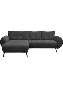 Ecksofa OTTO HOME "Viborg", grau (dunkelgrau), B:261cm H:82cm T:140cm, 100% Polyester, Sofas, Ecksofa