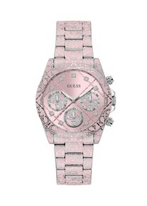 Multifunktionsuhr Guess "GEMMA", rosa, Armbanduhren, Damen, Multifunktionsuhr, Quarzuhr, Armbanduhr, Damenuhr, Edelstahlarmband, Datum
