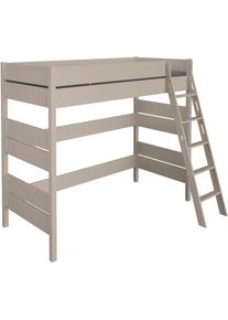 Spielbett Paidi "TIAGO in verschiedenen Gr&ouml;&szlig;en und Farben, Hochbett mit Leiter", beige (cashmere, beige, cashmere, beige, cashmere, beige), B:153,8cm H:180,6cm L:210,4cm, Betten, Spielbett, Rausfallschutz, gepr&uuml;fte Sicherheit, umbaubares Bett mit Massivholz