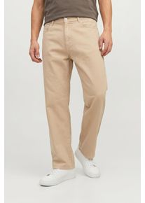 Jack & Jones 5-Pocket-Hose JACK & JONES "JPSTALEX JJORIGINAL 017 NOOS", Herren, Gr. 31, L&auml;nge 34, fields of rye, Web, Obermaterial: 100% Baumwolle, unifarben, weit lang, Hosen 5-Pocket-Hose, Baumwolle, baggy fit