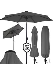 Kingsleeve Parasol Fiji Antraciet &Oslash;200cm UV-bescherming 80+ met Zwengel