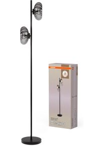 Osram Stehlampe "Decor Smoke Glass", schwarz, H: 170cm, 1 Stk., Leuchten, schwarz, E14, Stahl und Glas, Stehlampe