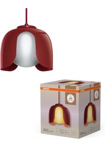 Osram Pendelleuchte "Decor Corolle", rot, &Oslash; 20cm, 1 Stk., Leuchten, Fassung E27, Stahl und Glas, Pendelleuchte