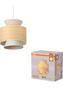 Osram Pendelleuchte "Decor Wrap", beige (beige, kegelform), &Oslash; 35cm, 1 Stk., Leuchten, Fassung E27, Bast und Leinen und Stahl, Pendelleuchte