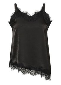 Blusentop Kaffe CURVE "Damen &Auml;rmellose Bluse KCjanie", Damen, Gr. 52, schwarz (schwarz deep cc.), Obermaterial: 100% Polyester PES., Blusen Blusentop