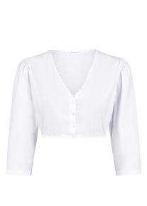 Dirndlbluse Nina von C. "Dirndl-Bluse 3/4 Arm Erika", Damen, Gr. 38, wei&szlig;, Obermaterial: 70% Baumwolle CO. 27% Polyester PES. 3% Elasthan EL., Blusen Dirndlbluse