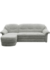 Ecksofa OTTO HOME "Nyborg", grau (silber), B:234cm H:84cm T:142cm, 100% Polyester, Sofas, Ecksofa, Wahlweise mit Bettfunktion, L-Form, moderne Steppung