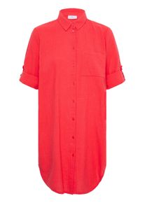 Blusenkleid Kaffe "Hemd KApauline", Damen, Gr. 34, N-Gr, rot (poppy rot), Obermaterial: 100% Baumwolle CO., Blusen Blusenkleid