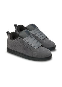 Schn&uuml;rschuh DC Shoes "Court Graffik", Herren, Gr. 13(47), grau (schwarz shadow), Obermaterial: Leder (Kuh) / Futter: Textil / Au&szlig;ensohle: Gummi., Schuhe Schn&uuml;rschuh