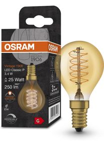 Osram LED-Filament "Vintage 1906LED-Lampe", Energieeffizienz: G, goldfarben, L:7,8cm &Oslash;:4,5cm, Leuchtmittel, LED-Filament