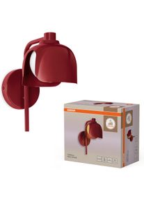 Osram Wandleuchte "Decor Corolle", rot, H: 24,5cm, 1 Stk., Leuchten, Fassung G9, Stahl und Glas, Wandleuchte