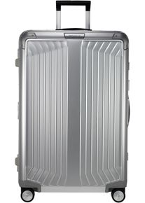 Hartschalen-Trolley Samsonite "LITE-BOX ALU", Damen, Gr. B/H/T: 51cm x 76cm x 28cm 91 l, silber (aluminium), Aluminium, unifarben, festlich, Koffer Hartschalen-Trolley, aus Aluminium, mit voll gef&uuml;ttertem Innenraum, mit Kantenschutz