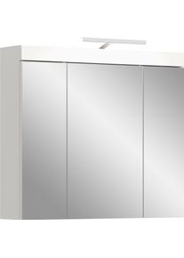 Badezimmerspiegelschrank OTTO HOME "MAOI, mit 3 Spiegelt&uuml;ren, in verschiedenen Ausf&uuml;hrungen erh&auml;ltlich", wei&szlig;, B:80cm H:70cm T:18cm, FSC-zertifizierter Holzwerkstoff, MDF, Schr&auml;nke, Badezimmerspiegelschrank, Badm&ouml;bel, Badschrank, Schrankspiegel, Spiegel, Bad, Badezimmer
