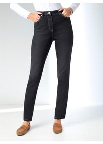 Bequeme Jeans Classic Basics, Damen, Gr. 40, Normalgr&ouml;&szlig;en, schwarz (schwarz, denim), 81% Baumwolle, 17% Polyester, 2% Elasthan, unifarben, lang, Jeans Bequeme Jeans
