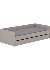 Kinderbett YUNY BY PAIDI "BROTHER STU mit Bettkasten, Jugendliege", grau (taupe), B:95,7cm H:55,9cm L:204,4cm, Betten, Kinderbett, bietet extra Stauraum oder zweite Liegefl&auml;che, Kojenliege Taupe