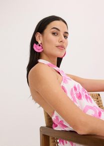&Ouml;rh&auml;ngen i bastlook - stark rosa - storlek Onesize - bonprix
