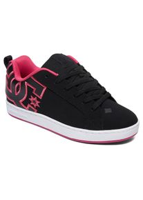 Sneaker DC Shoes "Court Graffik", Damen, Gr. 8(39), pink (schwarz, pink stencil), Obermaterial:55, 91% Leder, 38, 75% Synthetik, 5, 34% Polyester., Schuhe Sneaker