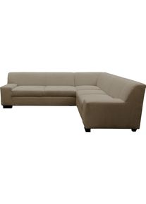 Ecksofa OTTO HOME "Faxe", beige (schlamm), B:249cm H:74cm T:214cm, 90% Polyester, 10% Nylon, Sofas, Ecksofa