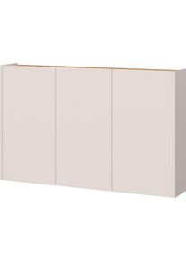 Schuhschrank Germania "Libbiano", beige (kaschmir, navarra, eiche, nachbildung), B:138cm H:87cm T:25cm, Holzwerkstoff, Schr&auml;nke, Schuhschrank, Flurschrank, Soft-close, verstellb. B&ouml;den, in 3 H&ouml;hen, 2- oder 3-t&uuml;rig