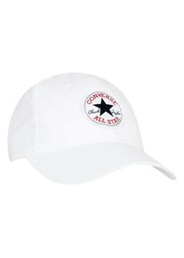 Baseball Cap Converse "CAN CHUCK PATCH CURVE BRIM HAT f&uuml;r kids 8-15 Jahre", Jungen, wei&szlig;, Stoff, Baumwolle, bestickt, unifarben, Basic, Caps Baseball Cap, mit gebogenem Schirm, 6-Panel-Design, bestickte Optik